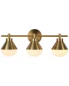Kenroy Home Schoolhouse 3-light Vanity Light In Gold