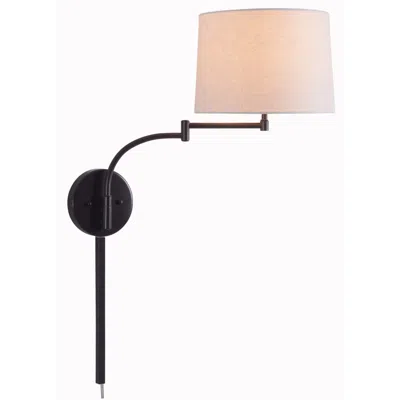 Kenroy Home Seven 18" Bronze Swing Arm Plug-in Wall Sconce In Black