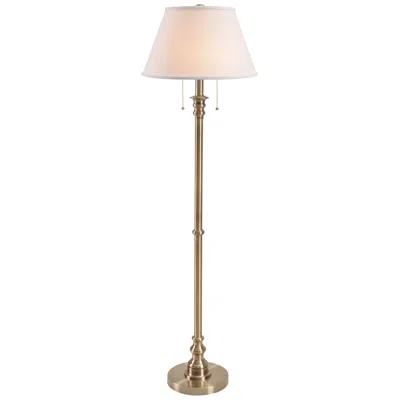 Kenroy Home Spyglass 59 1/2" Traditional Brass Pull Chain Floor Lamp In Multi