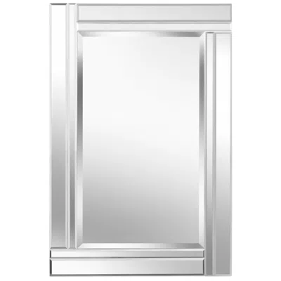 Kenroy Home Still 24" X 36" Glass Border Wall Mirror In Neutral