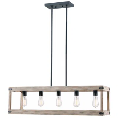 Kenroy Home Swanson 36 1/4" Wide 5-light Graphite Finish Island Light In Neutral