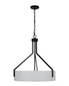 Kenroy Home Thayne 5-light Drum Pendant In White