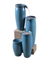 Kenroy Home Vessel Cascading Floor Fountain In Blue