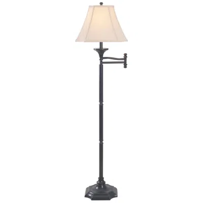 Kenroy Home Wentworth Swing Arm Bronze Finish Floor Lamp In Black