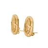 Kensho Heirlooms Women's Eternal Vision In Your Palm Gold Stud Earrings In Gold
