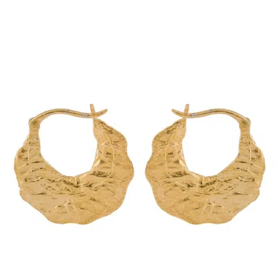 Kensho Heirlooms Women's The Dance Of The Volcano Gold Hoop Earrings