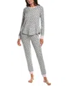 Kensie 2pc Top & Jogger Pant Set In Grey