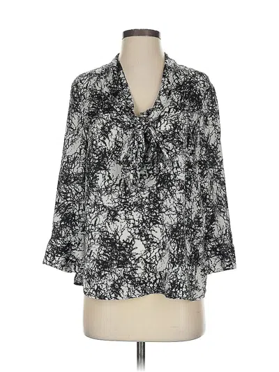 Pre-owned Kensie 3/4 Sleeve Blouse In Black