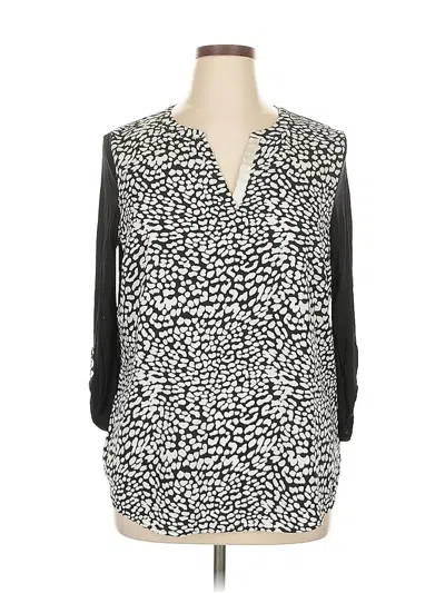 Pre-owned Kensie 3/4 Sleeve Blouse In Black