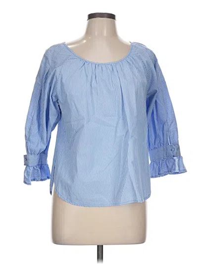 Pre-owned Kensie 3/4 Sleeve Blouse In Blue