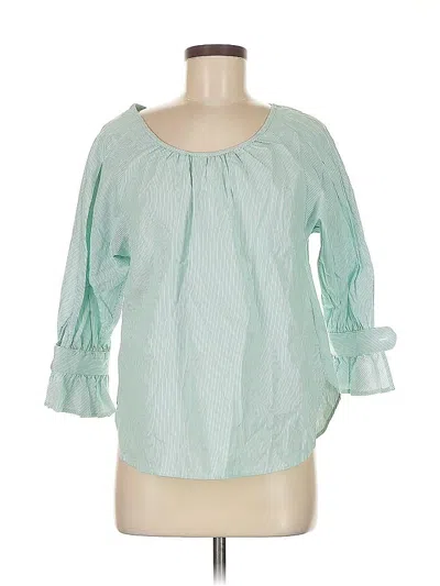 Pre-owned Kensie 3/4 Sleeve Blouse In Green