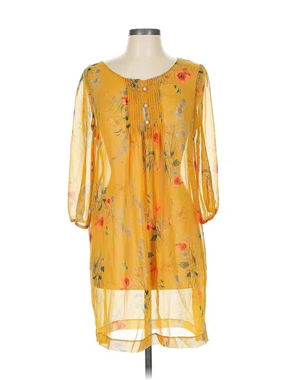 Pre-owned Kensie 3/4 Sleeve Blouse In Orange