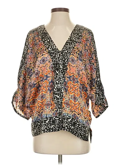 Pre-owned Kensie 3/4 Sleeve Blouse In Orange
