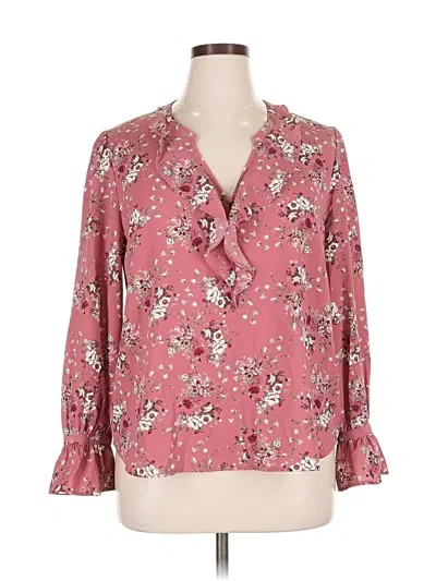 Pre-owned Kensie 3/4 Sleeve Blouse In Pink