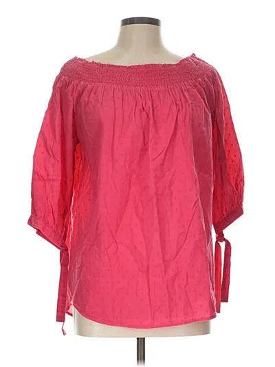 Pre-owned Kensie 3/4 Sleeve Blouse In Pink