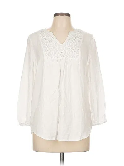 Pre-owned Kensie 3/4 Sleeve Blouse In White