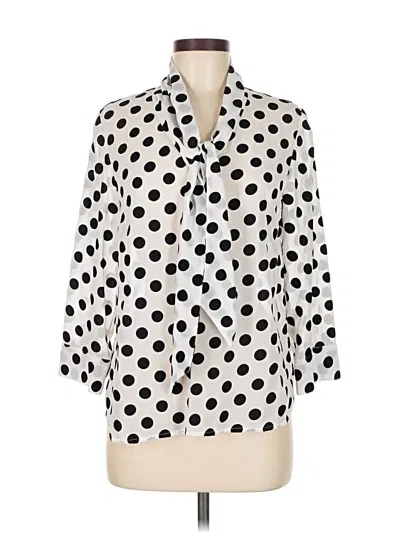 Pre-owned Kensie 3/4 Sleeve Blouse In White