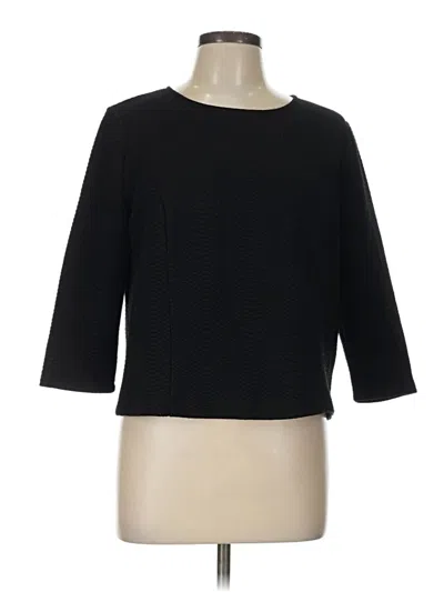 Pre-owned Kensie 3/4 Sleeve Top Black Boatneck Tops