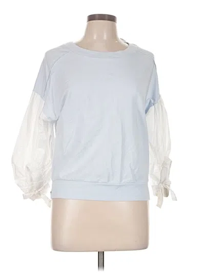 Pre-owned Kensie 3/4 Sleeve Top Blue Crew Neck Tops