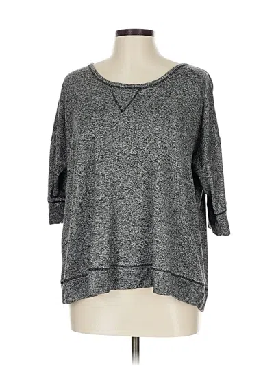 Pre-owned Kensie 3/4 Sleeve Top Gray Crew Neck Tops