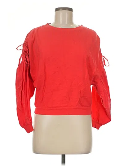 Pre-owned Kensie 3/4 Sleeve Top Red Boatneck Tops