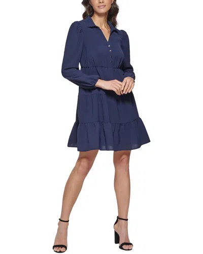 Kensie A-line Dress In Navy Multi