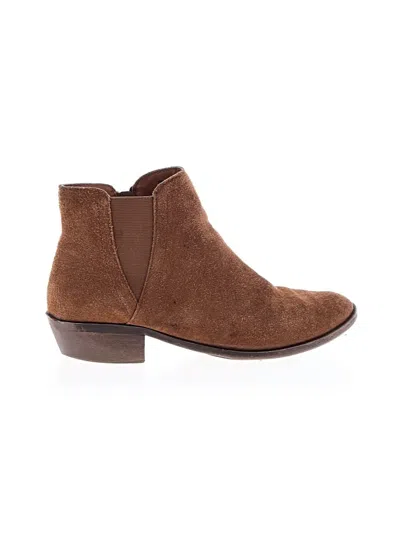 Pre-owned Kensie Ankle Boots In Tan