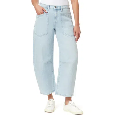Kensie Barrel Leg Cargo Pocket Jeans In Blue