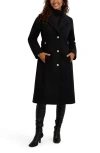 Kensie Belt Detail Coat In Black