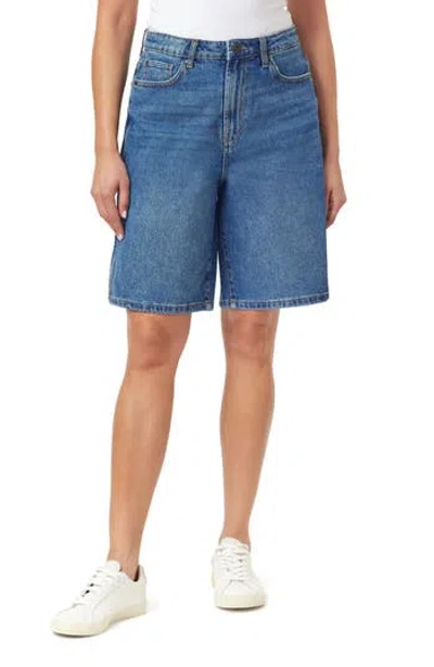 Kensie Bermuda Denim Shorts In Blue