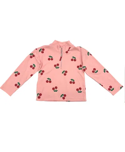 Kensie Kids' Big Girls French Terry Zip Up Hoodie In Pink