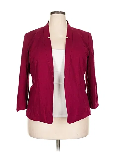Pre-owned Kensie Blazer Jacket In Burgundy