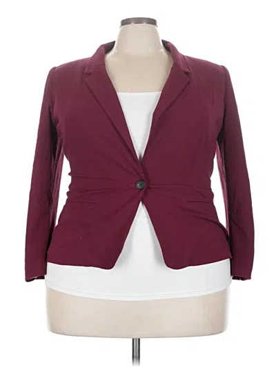 Pre-owned Kensie Blazer Jacket In Burgundy