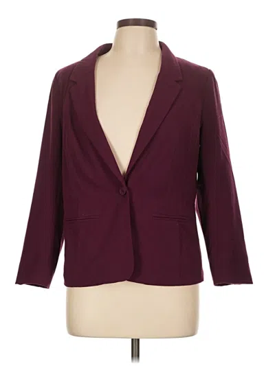 Pre-owned Kensie Blazer Jacket In Burgundy