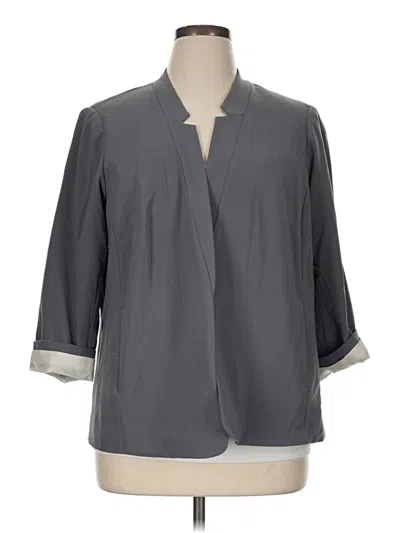 Pre-owned Kensie Blazer Jacket In Gray