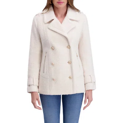 Kensie Bouclé Peacoat In Ivory