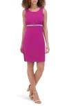 Kensie Bow Back Cutout Dress In Fuchsia