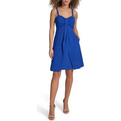 Kensie Bow Front Minidress In Royal