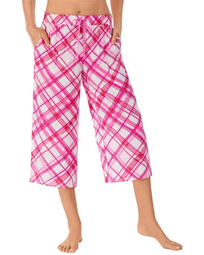 Kensie Capri Pajama Pant In Pink