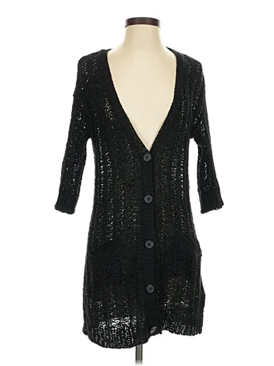 Pre-owned Kensie Cardigan Sweater In Black