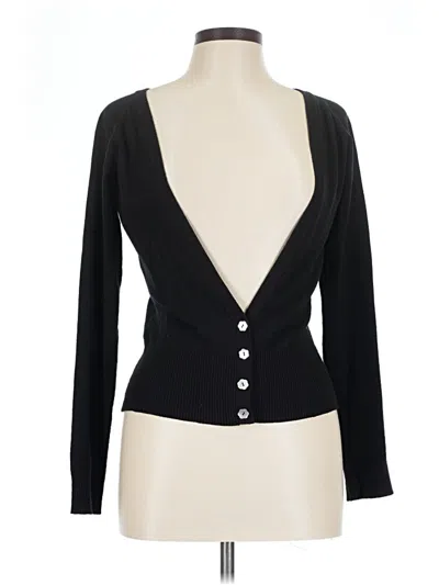 Pre-owned Kensie Cardigan Sweater In Black