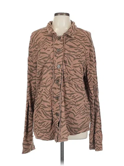 Pre-owned Kensie Cardigan Sweater In Brown