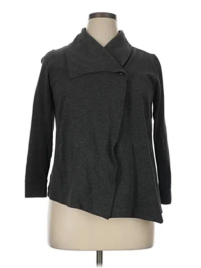 Pre-owned Kensie Cardigan Sweater In Gray
