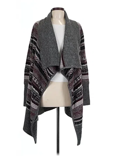 Pre-owned Kensie Cardigan Sweater In Gray