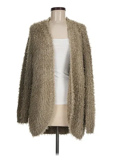 Pre-owned Kensie Cardigan Sweater In Tan