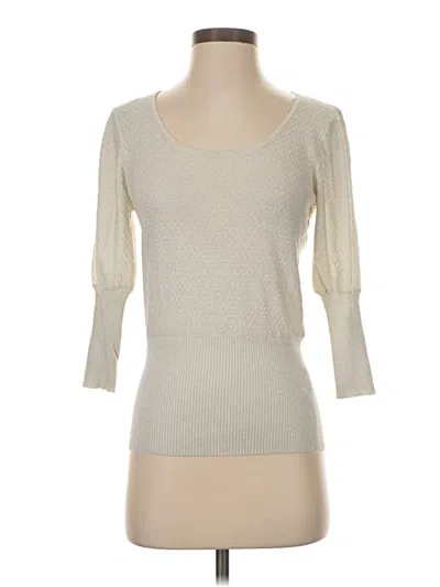 Pre-owned Kensie Cardigan Sweater In White