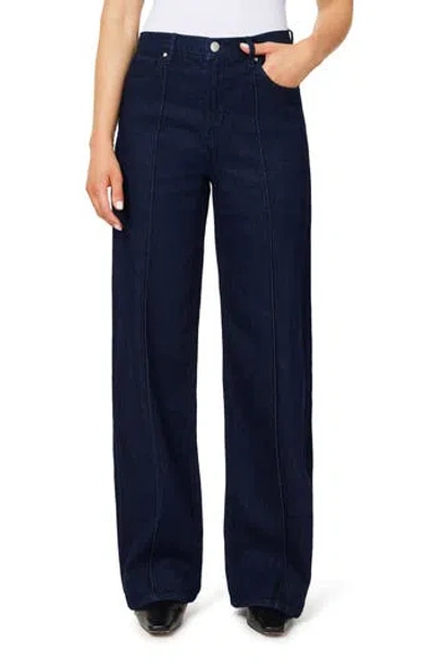Kensie Carla Retro Pintuck Straight Leg Pants In Blue