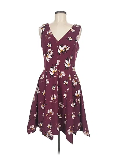 Pre-owned Kensie Casual Dress In Burgundy