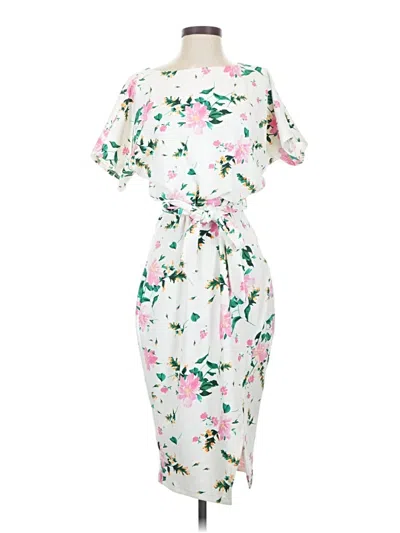 Pre-owned Kensie Casual Dress In White