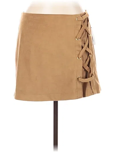 Pre-owned Kensie Casual Skirt In Tan